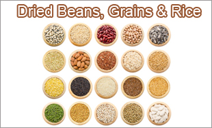 Dried Beans, Grains & Rice